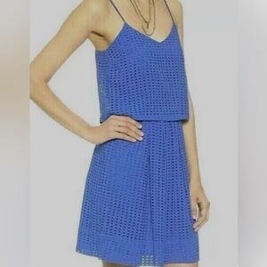 Madewell Skylight Eyelit Dress in Blue, Size 4